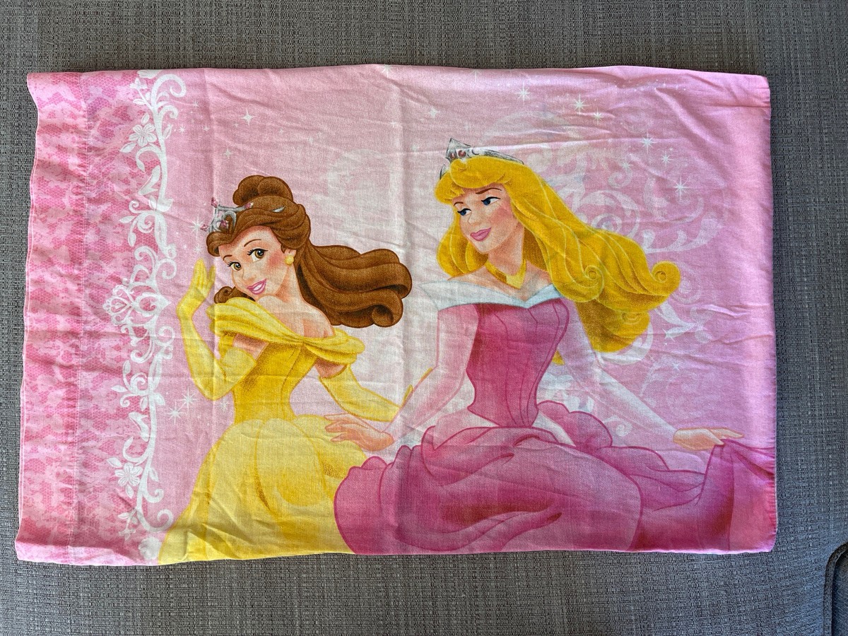 Vintage MINT Disney Princess Cinderella Aurora BELLE Pillow Case