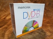 Blank Memorex DVD-R 16X 4.7GB 120min 10-Pack NEW