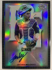 2020 LEAF METAL PERFECT GAME JAYDEN MELENDEZ BLACK REFRACTOR AUTO 04/15 M