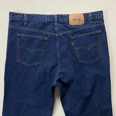 Levi’s / Levis for men/80s/42talon/ボトム/--/コットン/BLU Levis Vintage Straight Fit Jeans Mens 42x28 Dark Wash Denim Made
