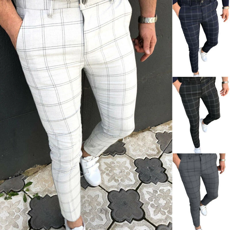 Plaid pants shop mens skinny