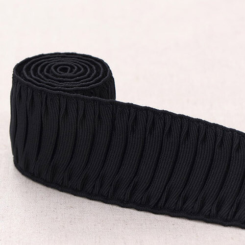 50 mm breites flaches Gummiband 90 cm Borte Bund Band plissierter Gürtel Gummiband - Bild 6 von 9