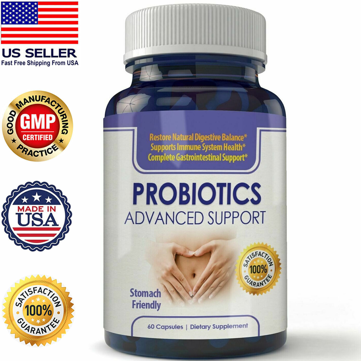 Probiotics Immune Health Supplement & Goji Berry Weight Loss Fat Burner Pills