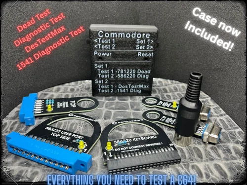 Commodore 64 Dead Test & Diagnostic Cartridge & Test Harness Set - USA seller