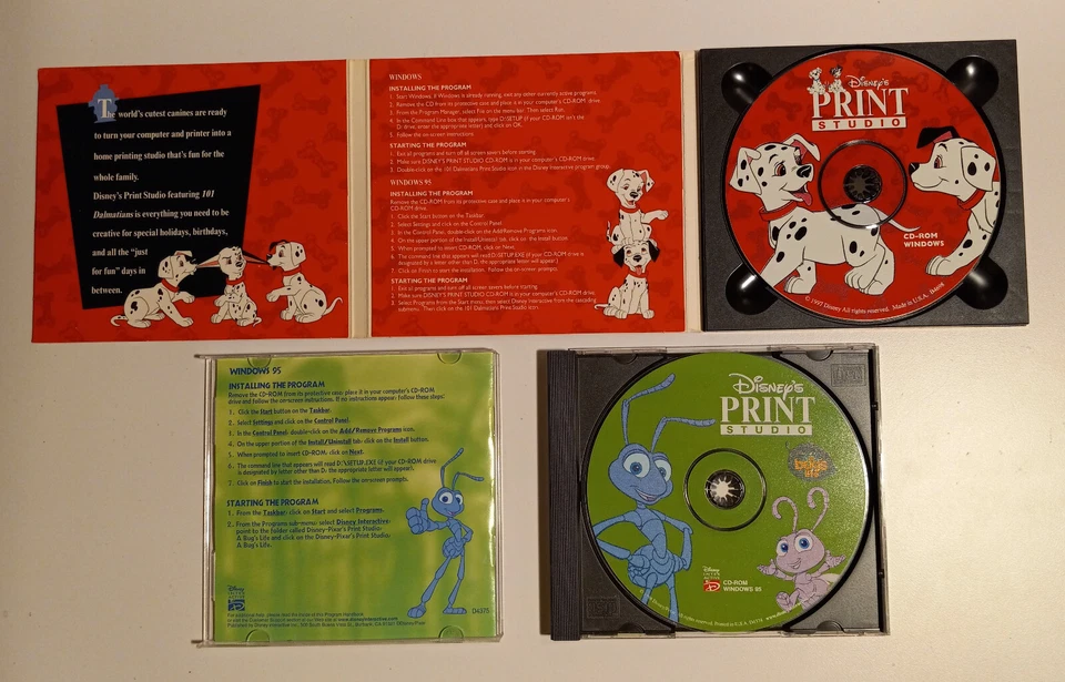 Vintage Disney Print Studio PC Discs (5): Tarzan-Pooh-Bug's Life-101 Dalmations - Image 4 of 4