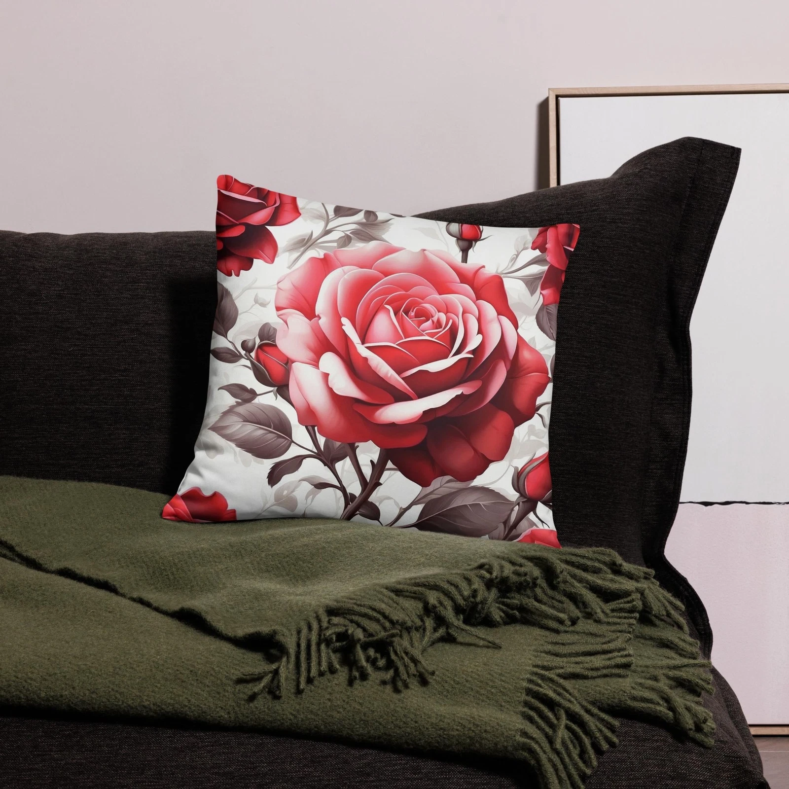 Throw Pillow Case Flowers A25