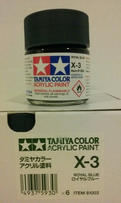 Tamiya acrylic paint X-3 Royal blue. 23ml.