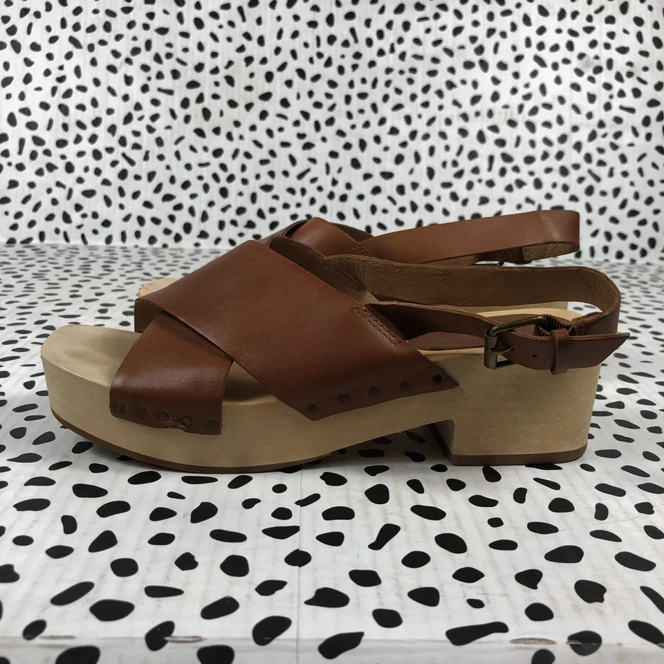 MADEWELL 女式 178 美元 Farrah Slingback Vachetta 皮革 Clog 7-M MC708 — 第 4/4 张图片