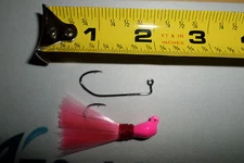 1/4 oz Pompano Yellowtail  jigs T&A JIGS lot of 10 Pink 1/0 Matzuo Black Hook