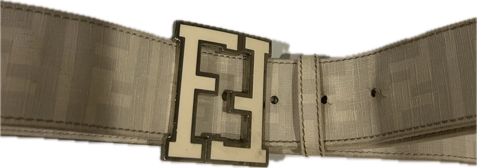 Cinturón Fendi Cuero Blanco Talla 42 Hecho en Italia Foto 2 de 4