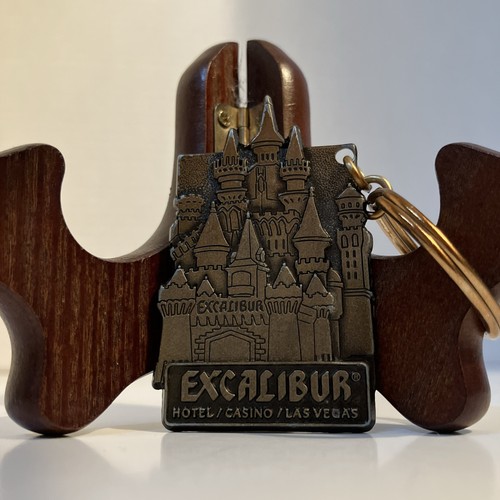 Vintage Excalibur Hotel Casino Las Vegas NV Metall Schlüsselanhänger mittelalterliche Burg