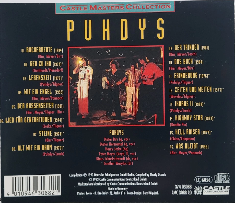 Puhdys – Castle Masters Collection (CD, 1993) Best of - Bild 2 von 3
