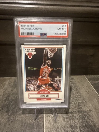 Michael Jordan 1990 Fleer PSA 8 #26 NM-MT NEW CASE Chicago Bulls HOF GOAT