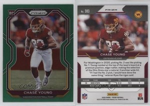 2020 Panini Prizm Rookie Green Prizm Chase Young #383 Rookie RC