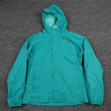 The North Face DryVent Rain Jacket Girls Large 14/16 Green Hooded Waterproof