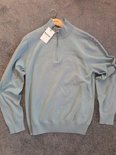 Image of BARBOUR Men's Kingwood Half Zip Jumper Slate Colour Size Medium