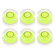 6pcs Round Bubble Level 12x7mm Mini Circular Bullseye Spirit Levels Green
