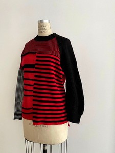 ⭕ 00s Vintage Sonia Rykiel Collage knit top : shirt dress jacket avant garde y2k