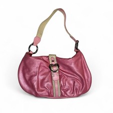 Lovcat Paris Designer Pink Leather Shoulder Bag Small Handbag Heart Buckle Strap