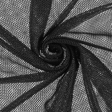 Black Mesh Fabric, 59 x 29.5 Inch, Stretchy Power Mesh, Netting, Sewing Crafts