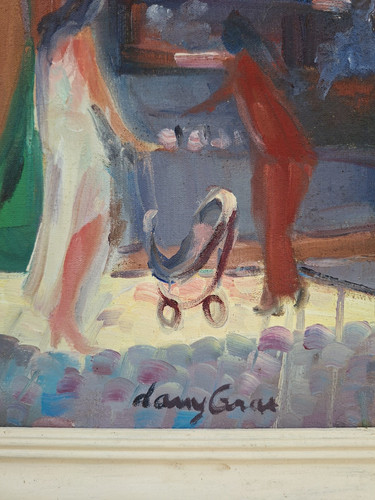 Peinture huile Sur Toile Provence Paysage Architecture Tableau Encadré Signé - Photo 5 sur 10