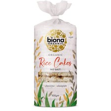 Organic Unsalted Rice Cakes 100g 100% Organic Wholegrain Brown Rice Source of