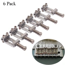 6Pcs Nickel Bridge Tremolo Saddles For Stratocaster Telecaster Electric Guitar