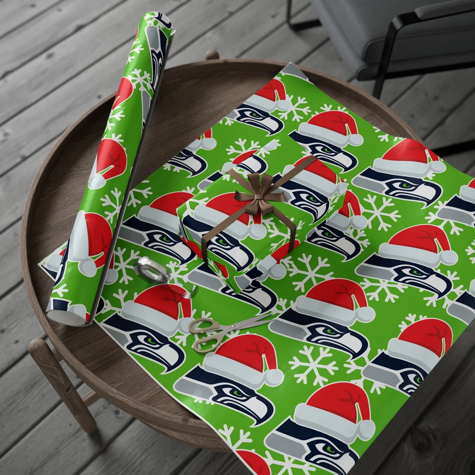 football Seattle Seahawks Wrapping Paper Christmas Gift Wrap Football Team