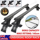 Universal Car Top Roof Racks Pod Aluminium Cross Bars Brackets 145cm Black New