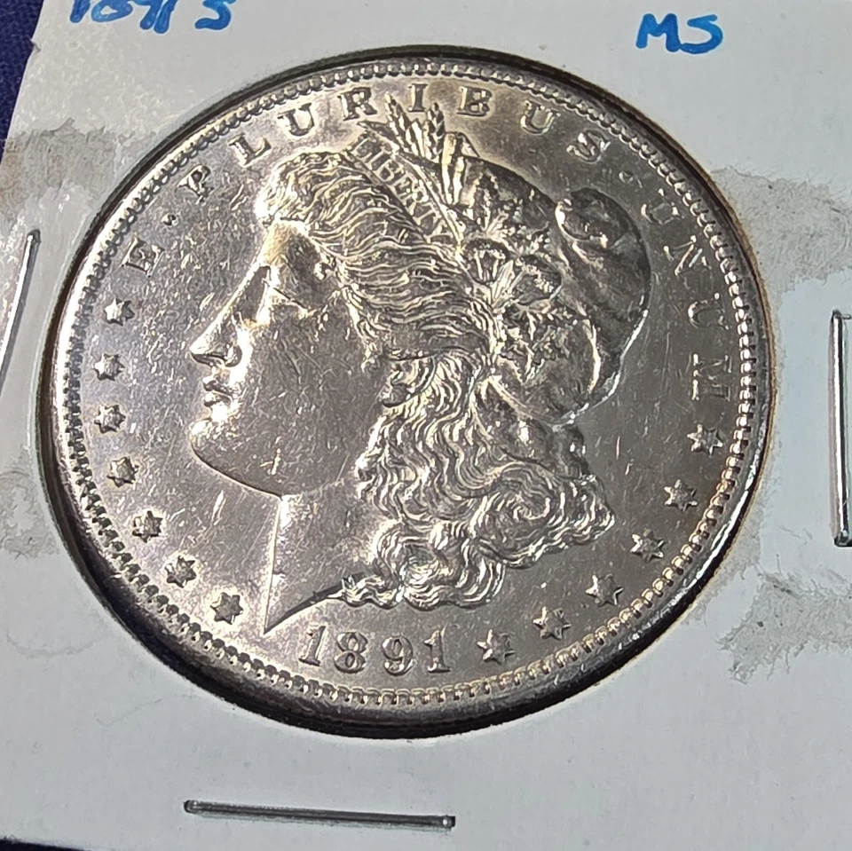 Dólar de plata Morgan 1891-S Foto 4 de 4