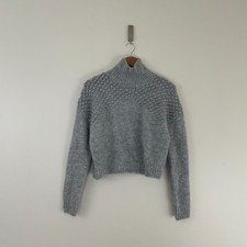 Free People Bradley Turtleneck Pullover Gray Knit Sweater Womens Size XS