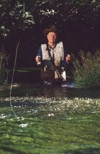 Joe Foss President National Rifle Association fishing in August 19- Old Photo