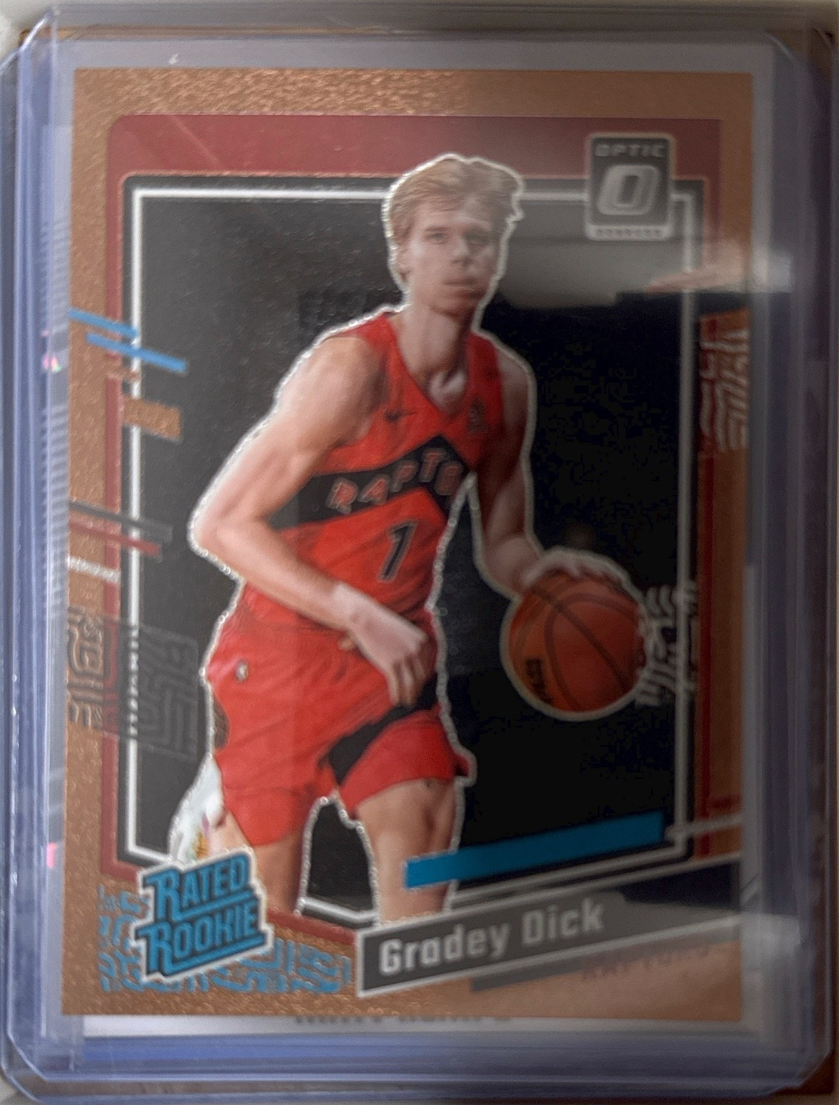 Gradey Dick 2023-24 Panini Donruss Optic Basketball Bronze Speckle /99 Toronto