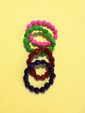 Skull beads Stretch Stackable Bracelet, Skull Bracelet Colorful Skull Beads