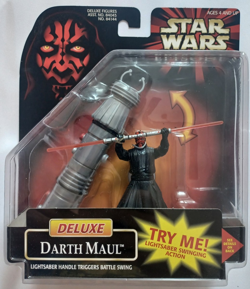 🔥🔥1998 Star Wars Episode 1 Deluxe Darth Maul Figure With