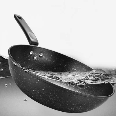 Kleine Bratpfanne Traditioneller Wok Mit Antihaftbeschichtung Kleiner Kochtopf - Bild 1 von 4