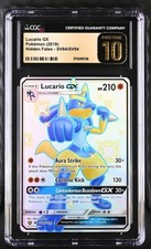 CGC 10 Pristine Lucario GX SV64/SV94 Hidden Fates: Shiny Vault Holo Pokemon TCG