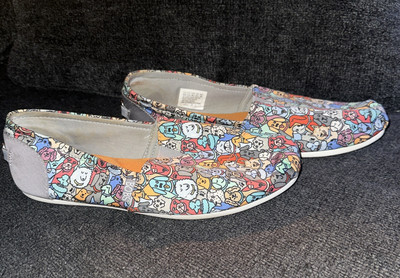 Women s Cute Skechers BOBs for Dogs Woof Party Memory Foam Shoes Size 8.5