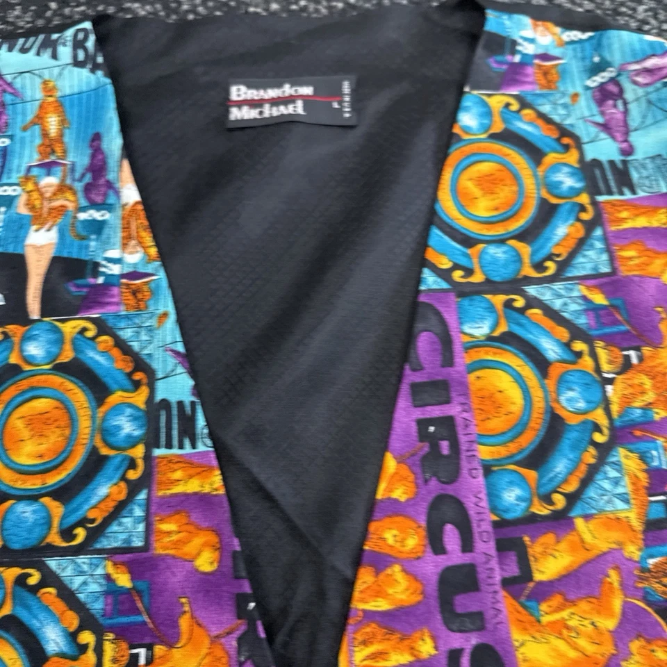 Brandon Michael Vest Waist Coat Mens Large Barnum Bailey Circus Animals Vintage - Image 3 of 4