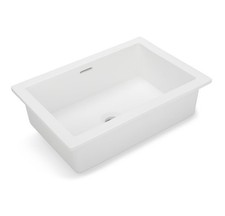 ABI Interiors Zuri Undercounter Rectangle Basin 460mm - Matte White
