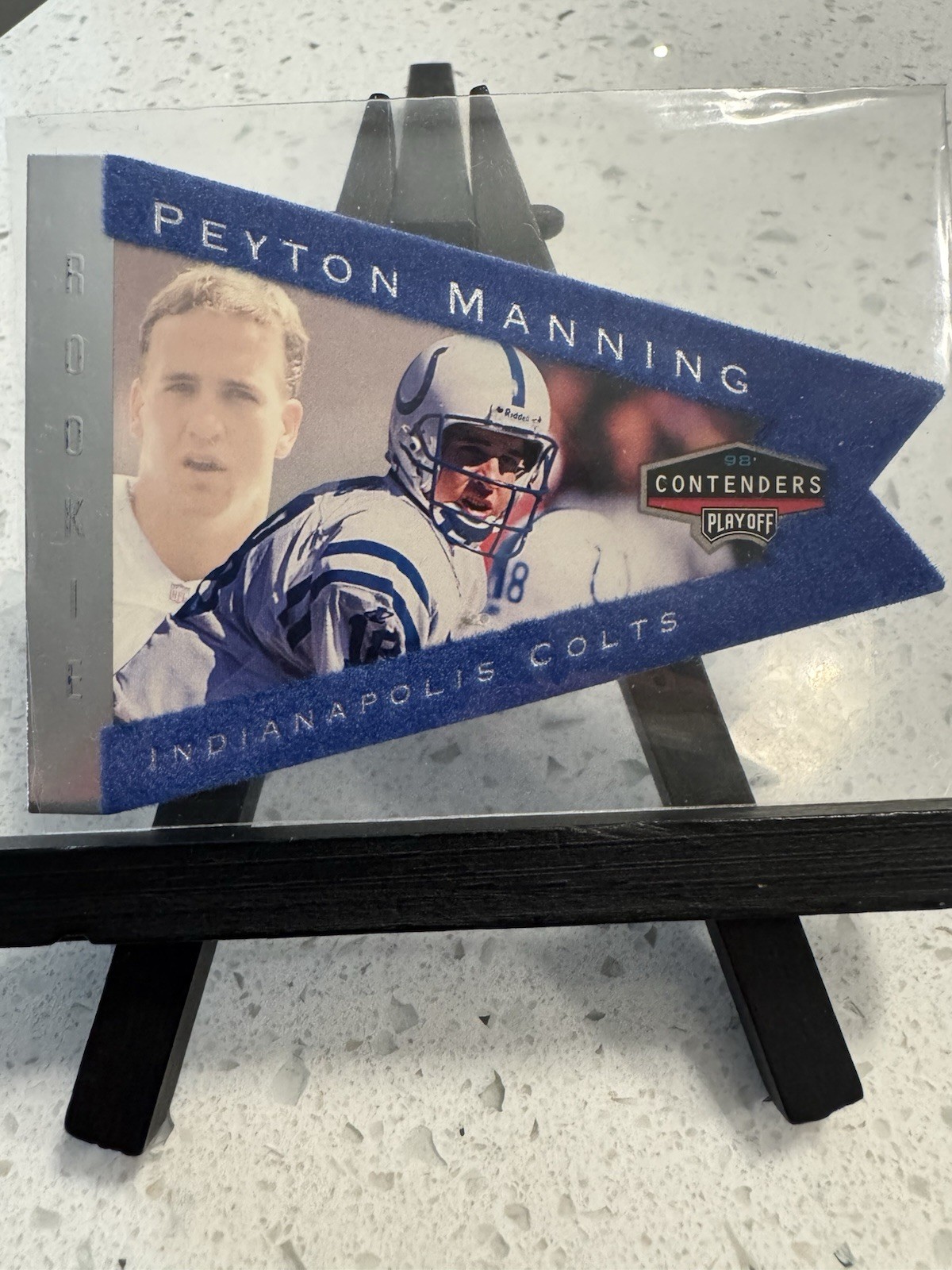 1998 Playoff Contenders - Pennants Peyton Manning #42 Blue (RC)