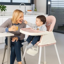 Ktaxon 3-in-1 Baby High Chair, 5-Point Safety Harness
