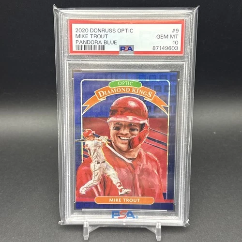 2020 Donruss Optic Pandora Blue #76/99 MIKE TROUT SP PSA 10 GEM MINT POP 6
