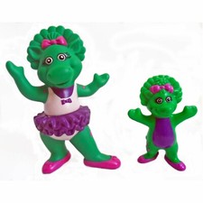 BARNEY The Purple Dinosaur Baby Bop Triceratops 1990s TV 2 Vintage Toy Figures