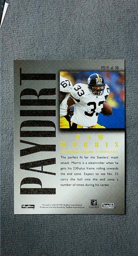 1995 Skybox Premium Paydirt #PD19 Bam Morris Steelers - Picture 2 of 2