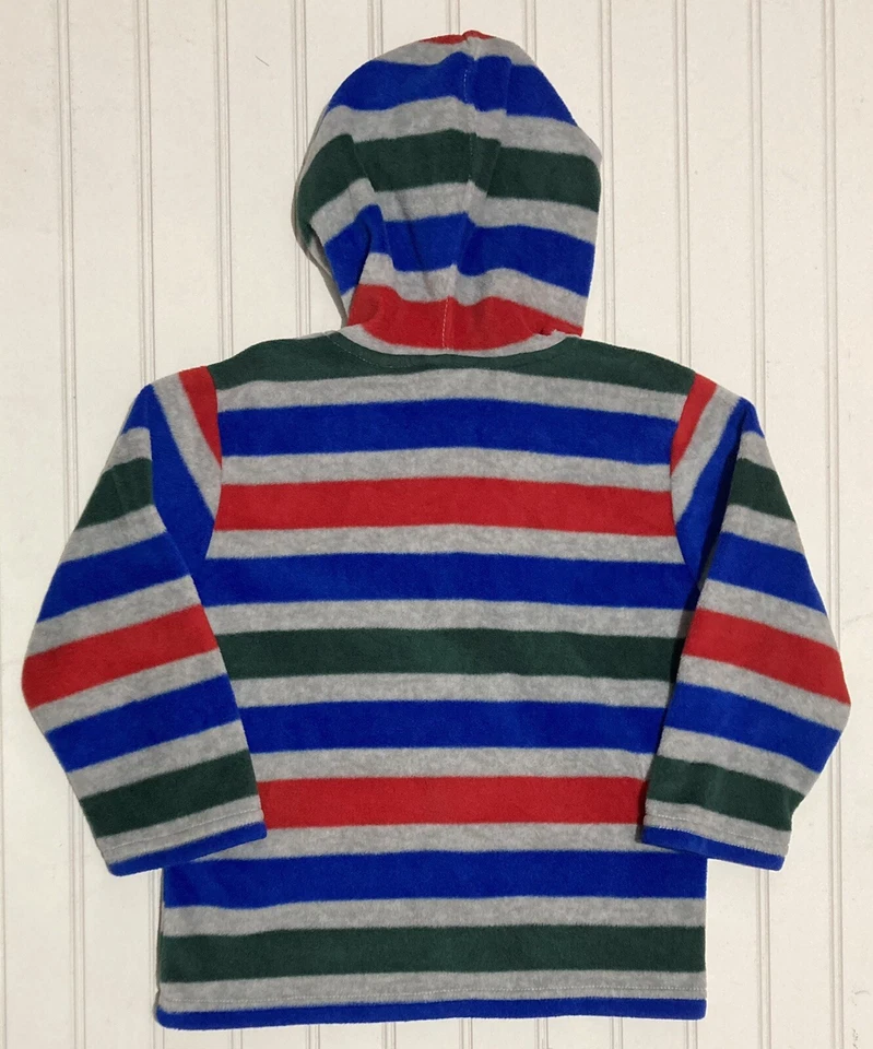 Sudadera con Capucha Crazy 8 Niños 4T Gris Rojo Azul Verde Rayas 1/4 Cremallera 1 Bolsillo Foto 2 de 4