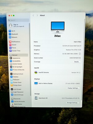 2019 Apple iMac 5K 27 2019 Apple iMac 5K 27
