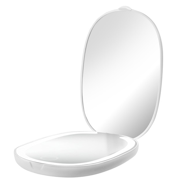 Garnen Travel Makeup Mirror With LED Lights, Compact Lighted Makeup Mirror