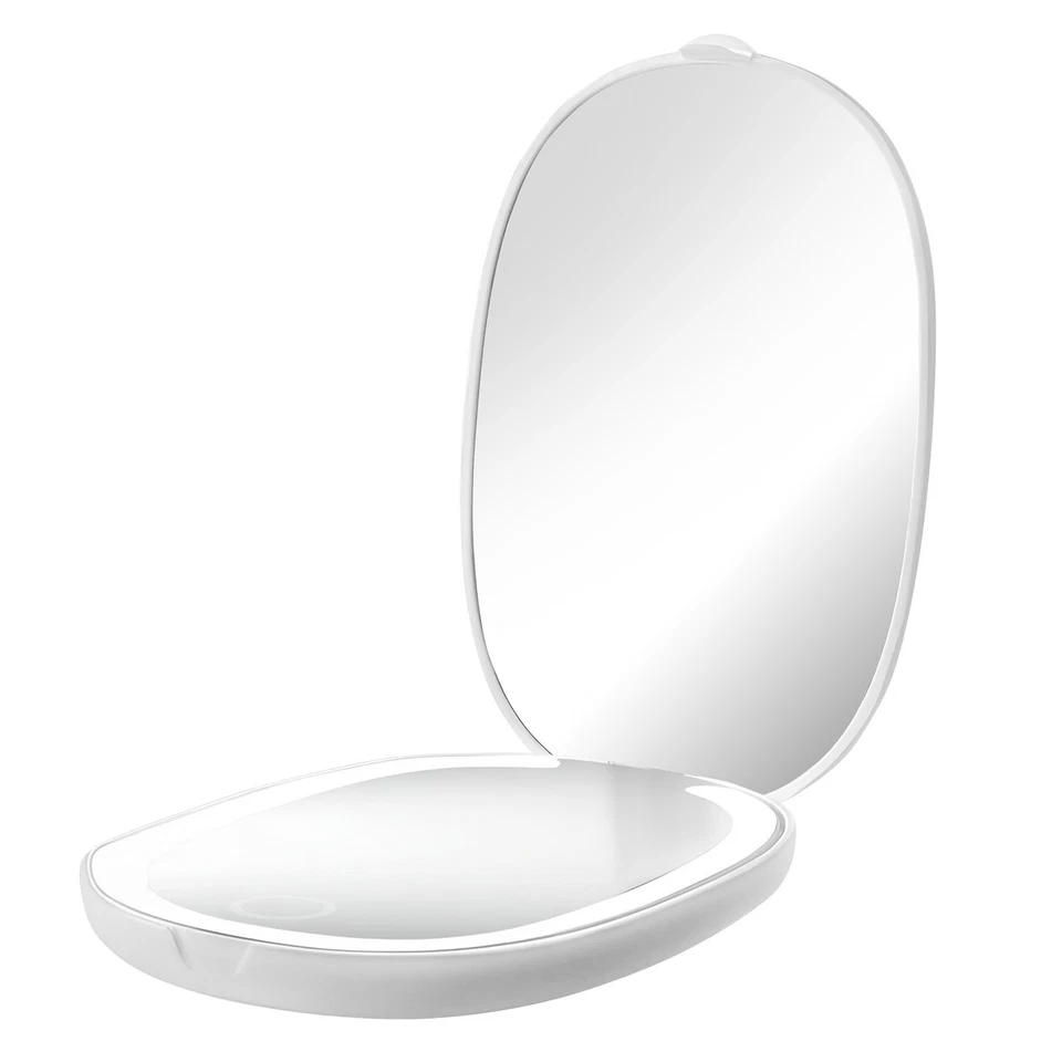 Espejo de Maquillaje de Viaje Garnen con Luces LED, Espejo de Maquillaje Compacto Iluminado