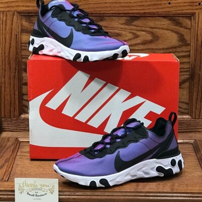 Nike React Element 55 PRM SU19 Black Laser Fuchsia Shoes